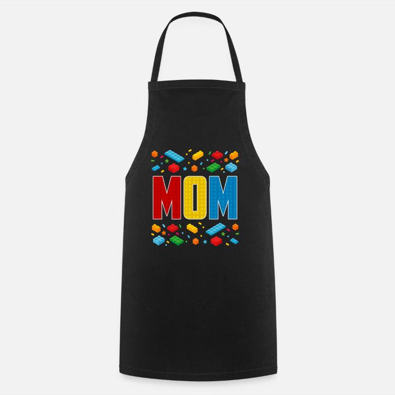 Maman brique constructeur créatif maternité bloc amant - Tablier de cuisine - noir