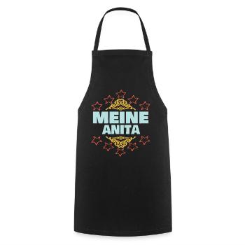 Geschenk für Anita - Kochschürze - Schwarz - Vorne - AI Model Male 185 dark (185cm)