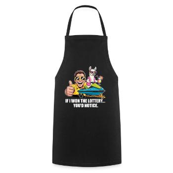 Funny If I Won The Lottery You'd Notice Yacht boat - Cooking Apron - black - Front - AI Model Male 185 dark (185cm)