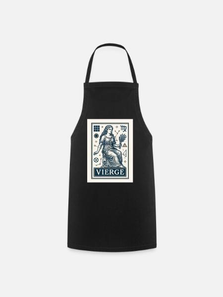 Signe astrologique de la Vierge - Astrologie - Tablier de cuisine - noir
