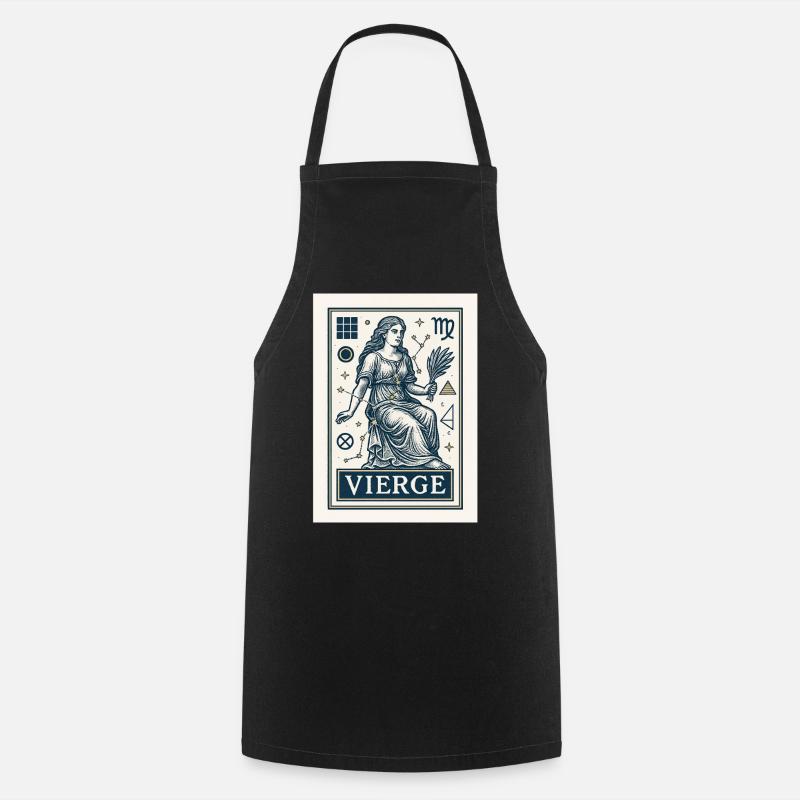Signe astrologique de la Vierge - Astrologie - Tablier de cuisine - noir