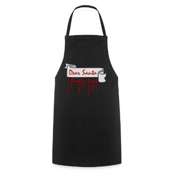 Cher Père Noël, j’ai vraiment essayé l’humour de Noël drôle - Tablier de cuisine - noir - Devant - AI Model Male 185 dark (185cm)