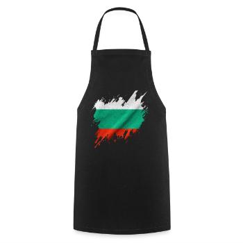 Drapeau bulgare, style déchiré - Tablier de cuisine - noir - Devant - AI Model Male 185 dark (185cm)