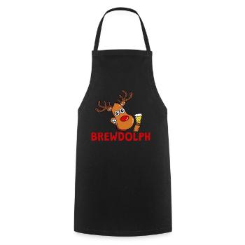 BrewDolph Reindeer Beer Hero - Tablier de cuisine - noir - Devant - AI Model Male 185 dark (185cm)