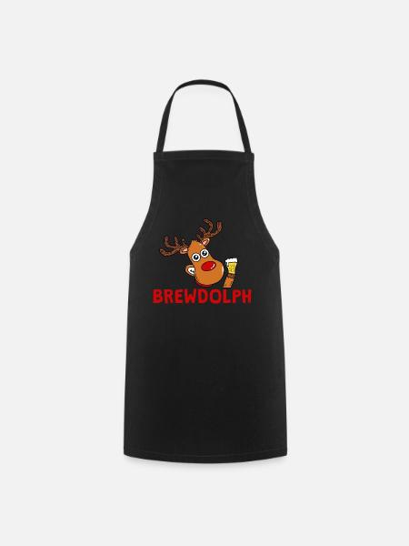 BrewDolph Reindeer Bierheld - Kochschürze - Schwarz