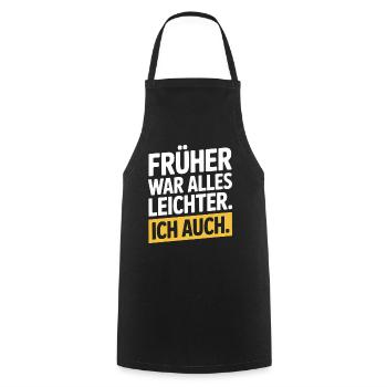 Avant, tout était plus facile, y compris mon 50e anniversaire - Tablier de cuisine - noir - Devant - AI Model Male 185 dark (185cm)