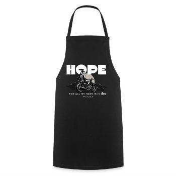 Hope For All My Hope Is In Him Psalm 62 5 Motorrad - Kochschürze - Schwarz - Vorne - AI Model Male 185 dark (185cm)