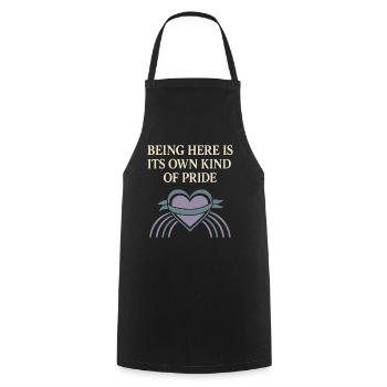 Groovy Pride Retro Equality Queer Story - Cooking Apron - black - Front - AI Model Male 185 dark (185cm)