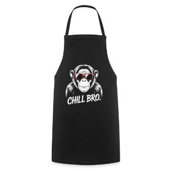 Chill Bro Affe Mit Sonnenbrille - Kochschürze - Schwarz - Vorne - AI Model Male 185 dark (185cm)