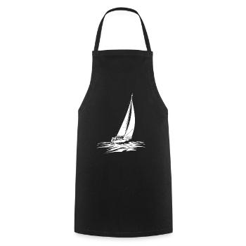 Sailboat Design Sailor Love Sailing - Cooking Apron - black - Front - AI Model Male 185 dark (185cm)