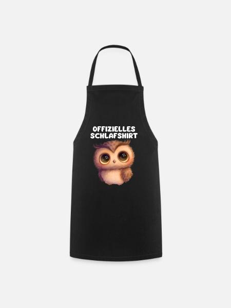 Kuschelige NachtEule Schlafshirt - Kochschürze - Schwarz