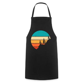 Hiking Hiker Mountaineer Gift - Cooking Apron - black - Front - AI Model Male 185 dark (185cm)