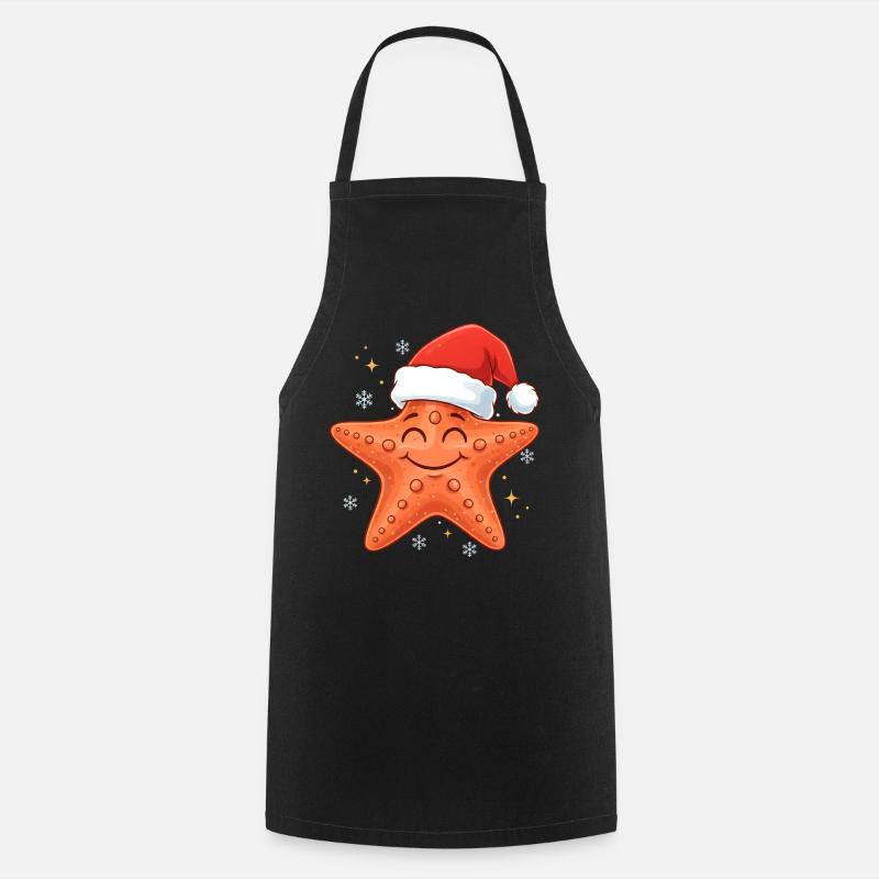 Noël des étoiles de mer - Tablier de cuisine - noir