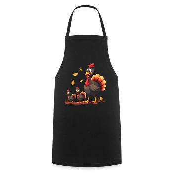 Thanksgiving Truthahn Baby - Kochschürze - Schwarz - Vorne - AI Model Male 185 dark (185cm)