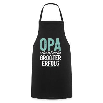 Being a grandpa is my greatest success Father's Day - Cooking Apron - black - Front - AI Model Male 185 dark (185cm)