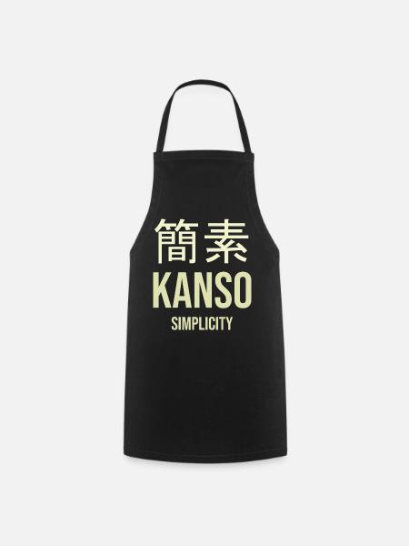 Kanji-Einfachheit optimiert - Kochschürze - Schwarz