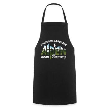 Crossing the Alps 2026 Garmisch Lake Garda Hiking - Cooking Apron - black - Front - AI Model Male 185 dark (185cm)