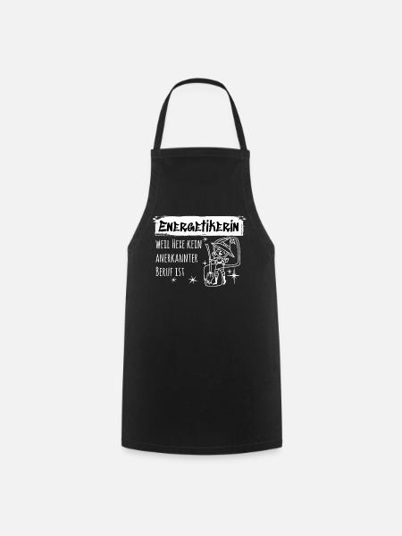 Energetic – Funny Witch Spell - Cooking Apron - black