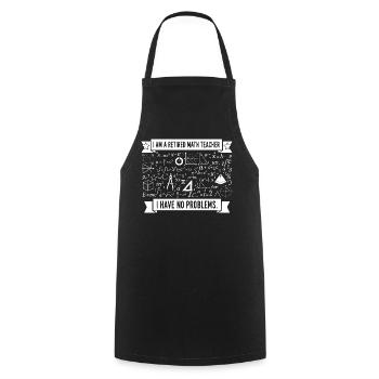 Humor eines pensionierten Mathematiklehrers - Kochschürze - Schwarz - Vorne - AI Model Male 185 dark (185cm)