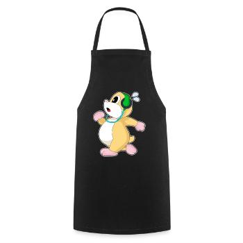 Hamster Jogger Jogging Sports - Cooking Apron - black - Front - AI Model Male 185 dark (185cm)