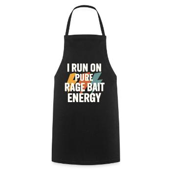 I Run on Pure Rage Energy, Funny Saying  - Cooking Apron - black - Front - AI Model Male 185 dark (185cm)