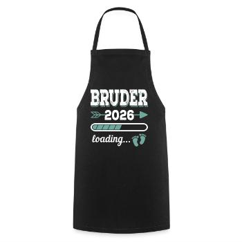 Brother 2026 Loading Siblings-to-be Gift - Cooking Apron - black - Front - AI Model Male 185 dark (185cm)