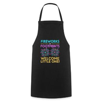 Gender Reveal New Year - Cooking Apron - black - Front - AI Model Male 185 dark (185cm)