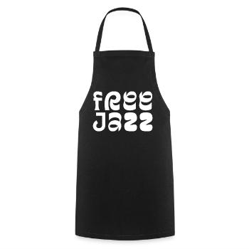 Logo-Design für Free-Jazz-Musik - Kochschürze - Schwarz - Vorne - AI Model Male 185 dark (185cm)