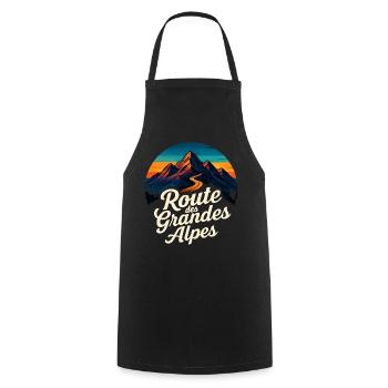 Route des Grandes Alpes Vintage - Tablier de cuisine - noir - Devant - AI Model Male 185 dark (185cm)