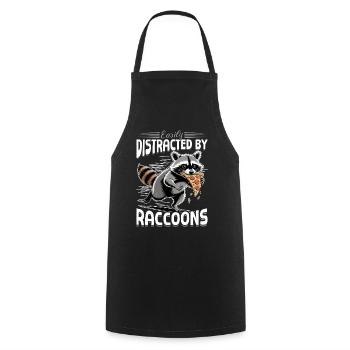 Funny Raccoon - Kochschürze - Schwarz - Vorne - AI Model Male 185 dark (185cm)