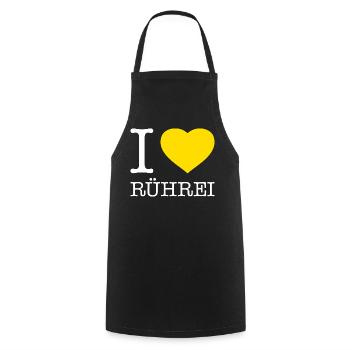 I love Rührei - Kochschürze - Schwarz - Vorne - AI Model Male 185 dark (185cm)