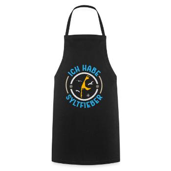 Vacances à la mer du Nord HAVE SYLT FEVER Drôle - Tablier de cuisine - noir - Devant - AI Model Male 185 dark (185cm)