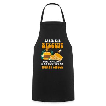 Biscuit au miel Délice d’abeille - Tablier de cuisine - noir - Devant - AI Model Male 185 dark (185cm)