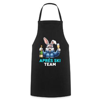 Après-ski bunny pink bunny - Cooking Apron - black - Front - AI Model Male 185 dark (185cm)