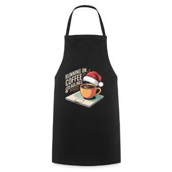 Humour de bureau de Noël - Tablier de cuisine - noir - Devant - AI Model Male 185 dark (185cm)