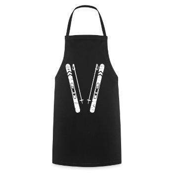 Apres Ski Party Crew Snow Skiing Ski Retro - Cooking Apron - black - Front - AI Model Male 185 dark (185cm)