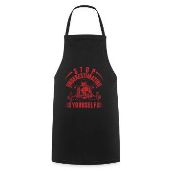 Fitness Motivation Bodybuilder Underestimating - Cooking Apron - black - Front - AI Model Male 185 dark (185cm)