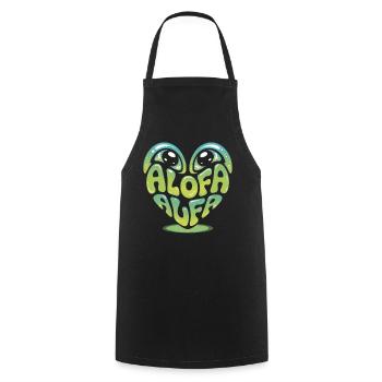 Chemise grenouille cool à l’ambiance tropicale – ALOFA - Tablier de cuisine - noir - Devant - AI Model Male 185 dark (185cm)