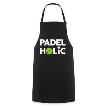 Padel amusant - PadelHolic - Tablier de cuisine - noir - Devant - AI Model Male 185 dark (185cm)