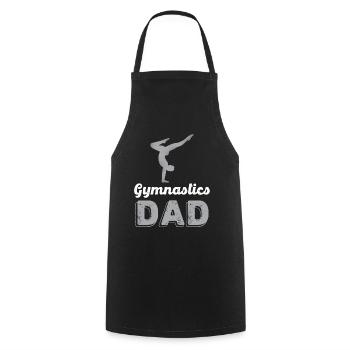Gymnastics Dad Silhouette Design - Cooking Apron - black - Front - AI Model Male 185 dark (185cm)