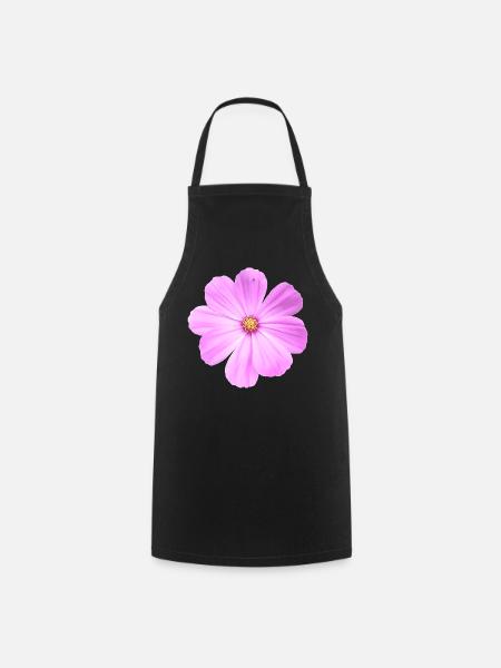 Blume - Kochschürze - Schwarz