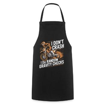 Random Gravity Checks Motocross - Cooking Apron - black - Front - AI Model Male 185 dark (185cm)