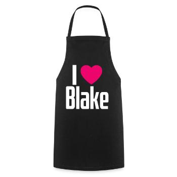 I Love Blake Pinkes Herz Ich liebe Blake - Kochschürze - Schwarz - Vorne - AI Model Male 185 dark (185cm)