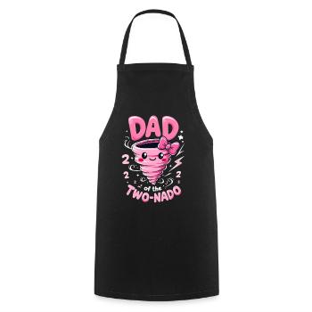 Papa ZweiNado - Cooking Apron - black - Front - AI Model Male 185 dark (185cm)