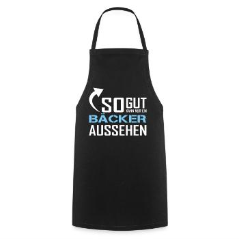 Seul un boulanger peut avoir l’air aussi bien - Tablier de cuisine - noir - Devant - AI Model Male 185 dark (185cm)