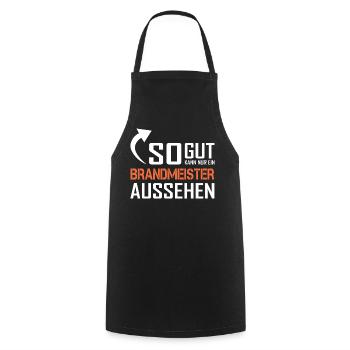 Only a fire chief can look so good - Cooking Apron - black - Front - AI Model Male 185 dark (185cm)