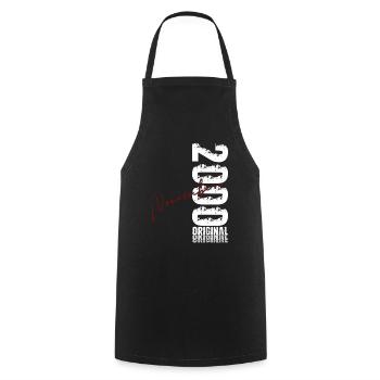 25ème Anniversaire Original Novembre Millésime 2000 - Tablier de cuisine - noir - Devant - AI Model Male 185 dark (185cm)