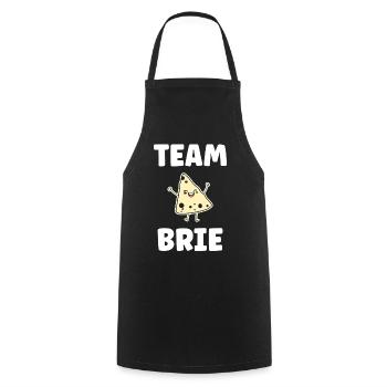 Humour fromage brie - Tablier de cuisine - noir - Devant - AI Model Male 185 dark (185cm)