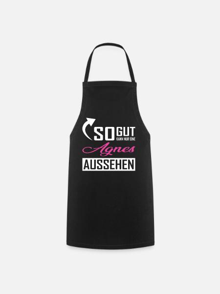 Seule une Agnès peut être aussi belle - Tablier de cuisine - noir