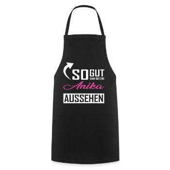 Only an Anika can look so good - Cooking Apron - black - Front - AI Model Male 185 dark (185cm)